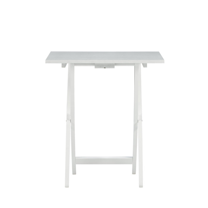 Wade Logan® Ample 4 Piece Solid Wood and Veneers Tray Table Set